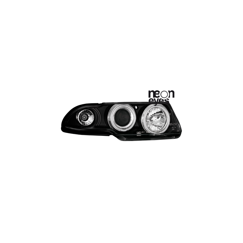 Phares Opel Astra F 95-98  avec anneaux lumineux angel eyes CCFL  Noir