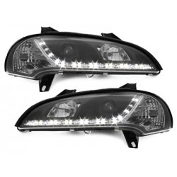 Phares DAYLINE Opel Tigra 94-00  avec feux diurne LED  Noir