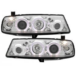 Phares Opel Calibra 90-97 avec 2 Anneaux lumineux Angel Eyes  Chrome