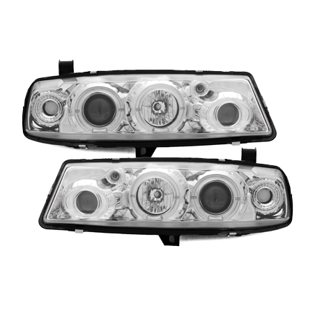 Phares Opel Calibra 90-97 avec 2 Anneaux lumineux Angel Eyes  Chrome