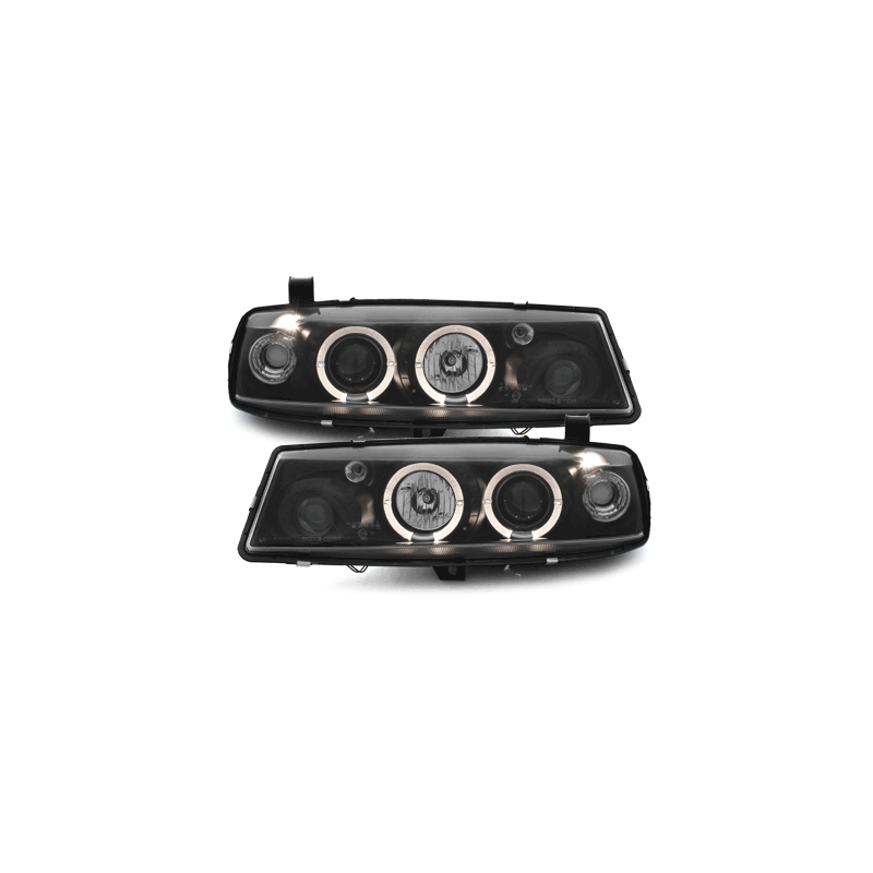 Phares Opel Calibra 90-97 avec 2 Anneaux lumineux Angel Eyes  Noir