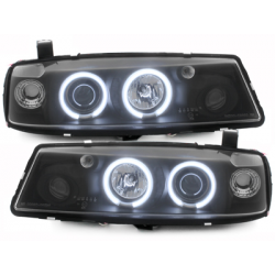 Phares Opel Calibra 90-97 avec anneaux lumineux angel eyes CCFL  Noir