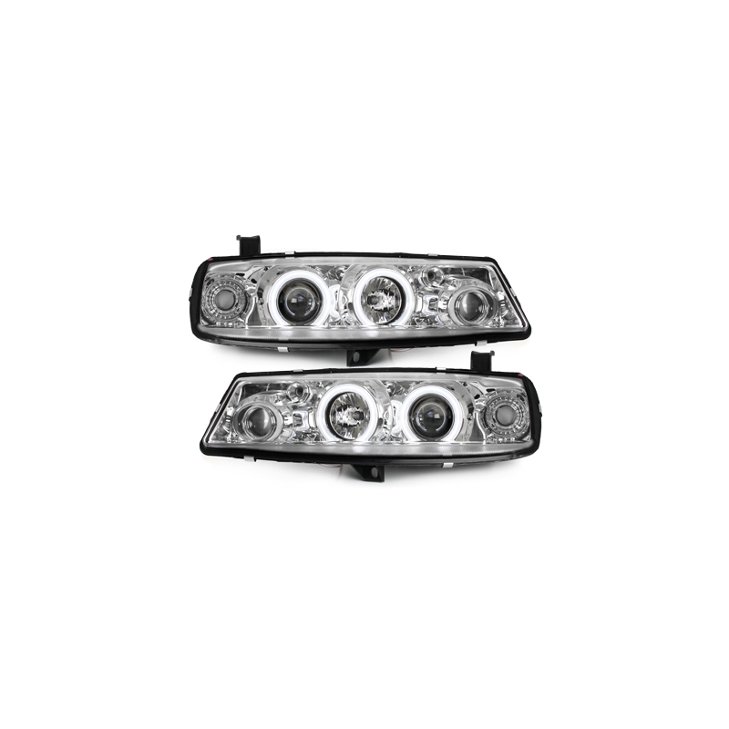 Phares Opel Calibra 90-97 avec anneaux lumineux angel eyes CCFL  Chrome