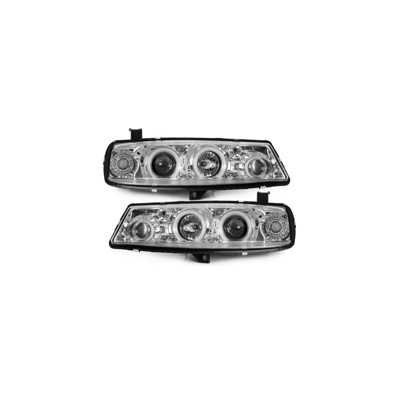 Phares Opel Calibra 90-97 avec anneaux lumineux angel eyes CCFL  Chrome