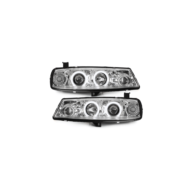 Phares Opel Calibra 90-97 avec anneaux lumineux angel eyes CCFL  Chrome