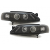 Phares Opel Vectra B 99-02 avec 2 Anneaux lumineux Angel Eyes Noir Phares Opel Vectra B 99-02 avec 2 Anneaux lumineux Angel Eyes Noir
