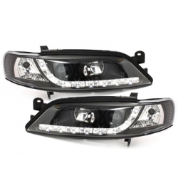 Phares DAYLINE Opel Vectra B 99-02 avec feux diurne LED  Noir