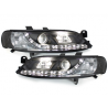 Phares DAYLINE Opel Vectra B 96-99 avec feux diurne LED Noir Phares DAYLINE Opel Vectra B 96-99 avec feux diurne LED Noir