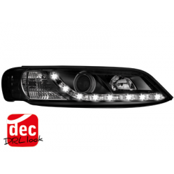 Phares DAYLINE Opel Vectra B 99-02 avec feux diurne LED  Noir