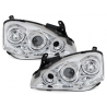 Phares Opel Corsa C 01-06 avec 2 Anneaux lumineux Angel Eyes Chrome Phares Opel Corsa C 01-06 avec 2 Anneaux lumineux Angel Eyes Chrome