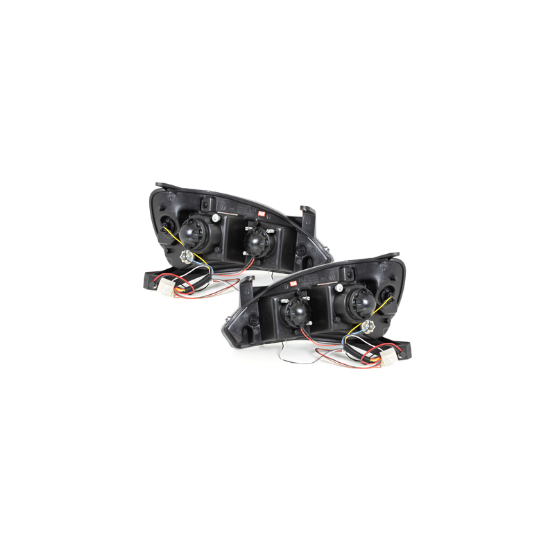 Phares DAYLINE Opel Corsa C 01-06  avec feux diurne LED  Chrome