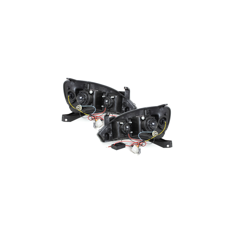 Phares DAYLINE Opel Corsa C 01-06  avec feux diurne LED  Chrome