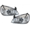 Phares DAYLINE Opel Corsa C 01-06 avec feux diurne LED Chrome Phares DAYLINE Opel Corsa C 01-06 avec feux diurne LED Chrome