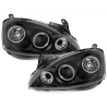 Phares Opel Corsa C 01-06 avec anneaux lumineux angel eyes CCFL Noir Phares Opel Corsa C 01-06 avec anneaux lumineux angel eyes CCFL Noir