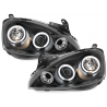 Phares Opel Corsa C 01-06 avec anneaux lumineux angel eyes CCFL Noir Phares Opel Corsa C 01-06 avec anneaux lumineux angel eyes CCFL Noir