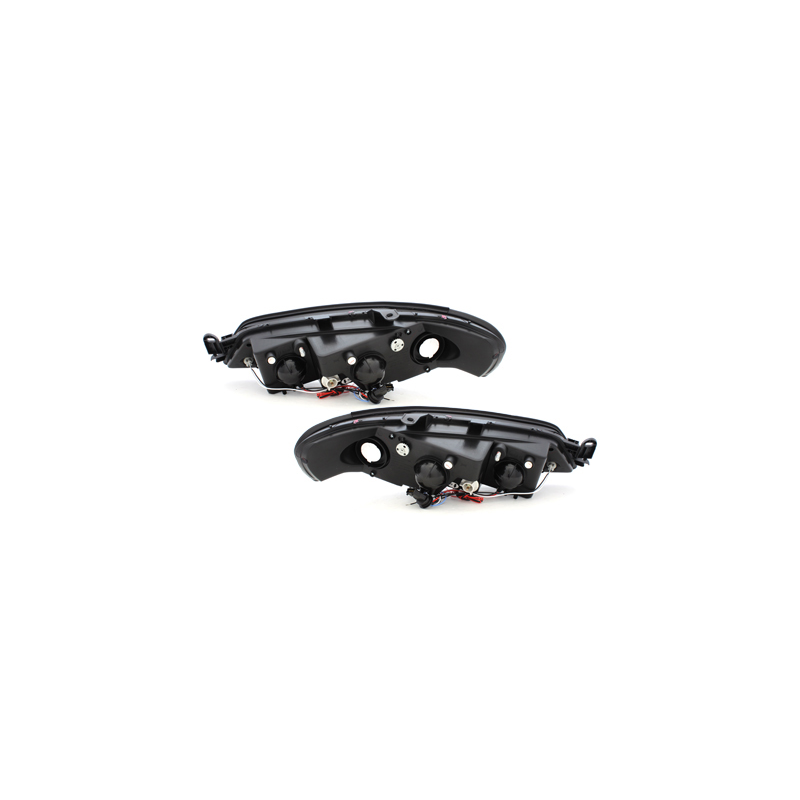 Phares Opel Vectra B 99-02  avec 2 Anneaux lumineux Angel Eyes   Noir