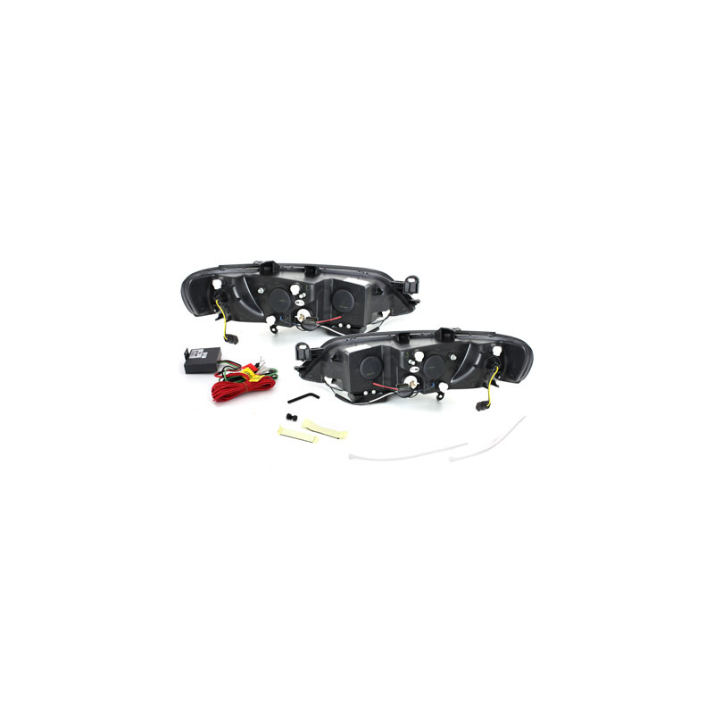 Phares D-LITE Opel Vectra B 99-02 avec Feux Diurne Noir