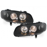 Phares Opel Omega B 94-99 avec 2 Anneaux lumineux Angel Eyes Noir Phares Opel Omega B 94-99 avec 2 Anneaux lumineux Angel Eyes Noir