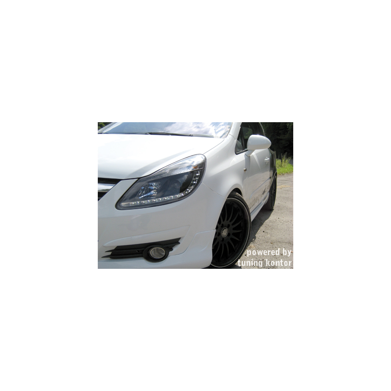 Phares DAYLINE Opel Corsa Droite 06+  avec feux diurne LED  Noir