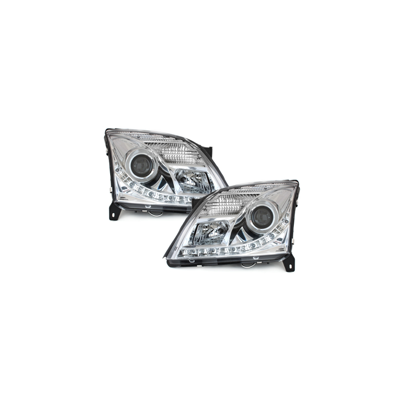 Phares avec feux diurnes Opel Vectra C 02-08/05 Chrome