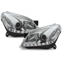 Phares avec feux diurnes Opel Astra H 04-09 Chrome