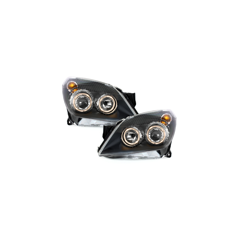 Phares Angel eyes Opel Astra H 04-09  Noir