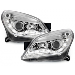 Phares DAYLINE Opel Astra H 04-09  avec Feux Diurne LED   Chrome