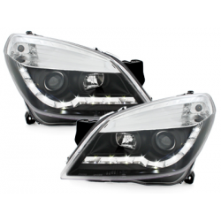 Phares DAYLINE Opel Astra H 04-09  avec Feux Diurne LED   Noir