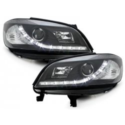 Phares DAYLINE Opel Zafira 99-05  avec Feux Diurne LED   Noir