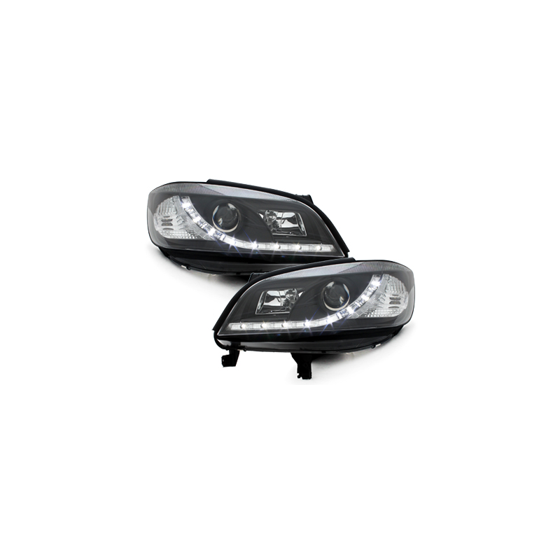 Phares DAYLINE Opel Zafira 99-05  avec Feux Diurne LED   Noir