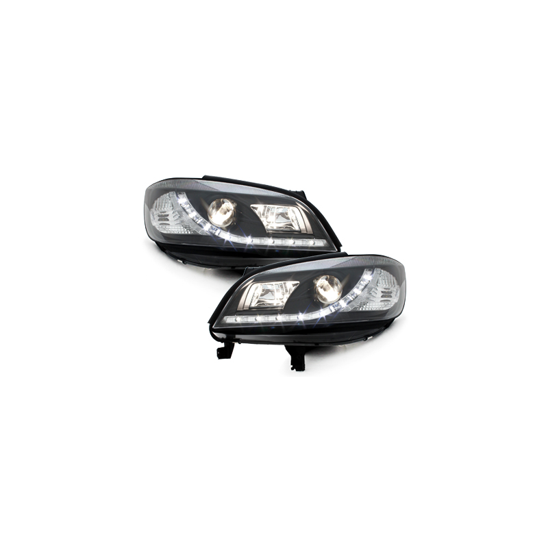 Phares DAYLINE Opel Zafira 99-05  avec Feux Diurne LED   Noir
