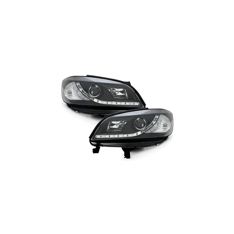 Phares DAYLINE Opel Zafira 99-05  avec Feux Diurne LED   Noir