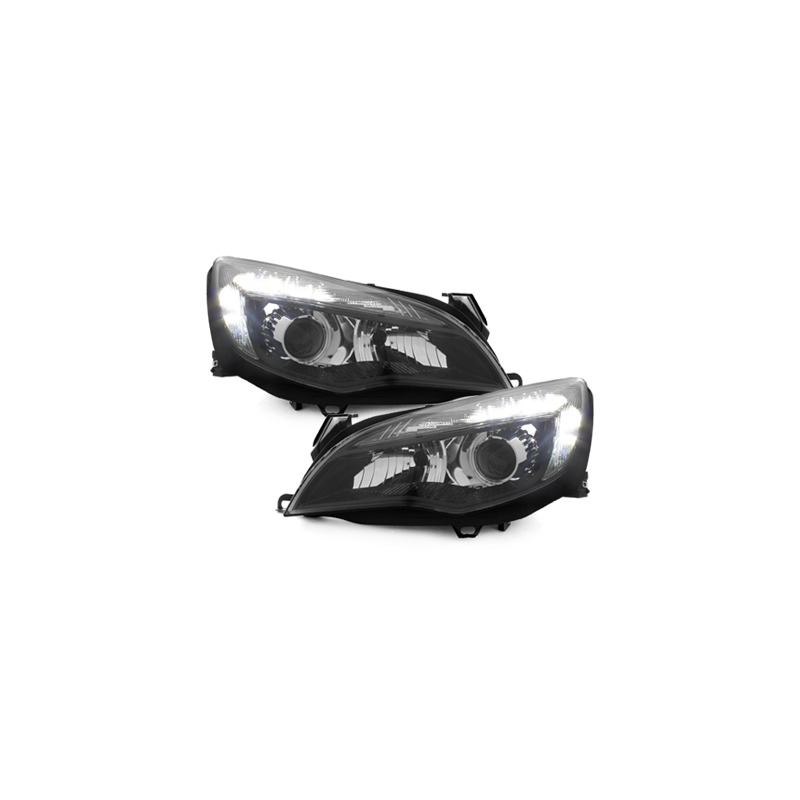 Phares avec feux diurnes Opel Astra J 10-11 Noir