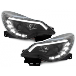Phares avec feux diurnes Opel Corsa Droite 11+ Noir