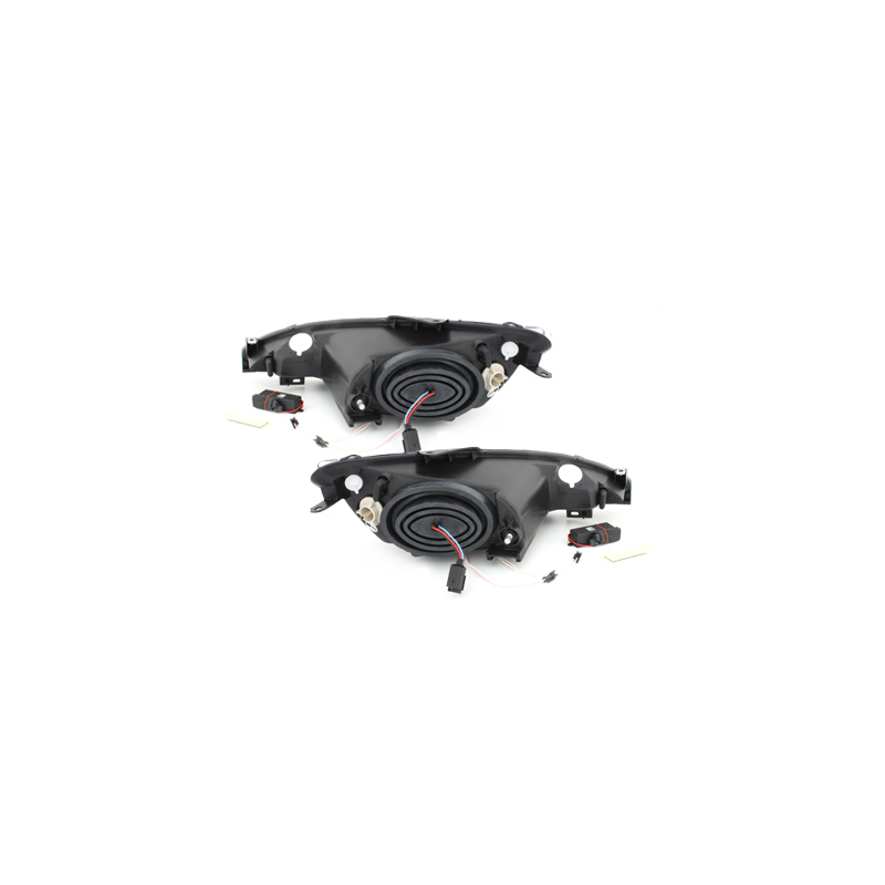 Phares Peugeot 206 02-07  avec anneaux lumineux angel eyes CCFL  Noir