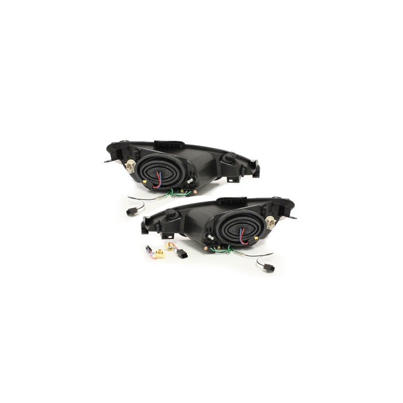 Phares DAYLINE Peugeot 206 98-07  avec feux diurne LED  Chrome