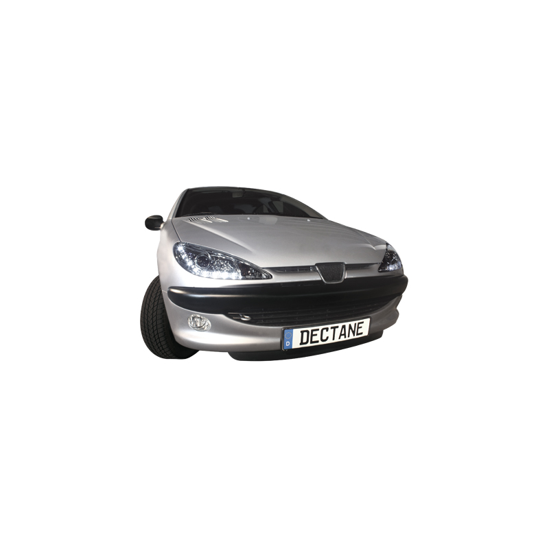Phares DAYLINE Peugeot 206 98-07  avec feux diurne LED  Chrome