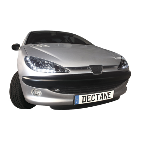 Phares DAYLINE Peugeot 206 98-07  avec feux diurne LED  Chrome