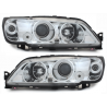 Phares Peugeot 306 93-97 avec anneaux lumineux Chrome Phares Peugeot 306 93-97 avec anneaux lumineux Chrome