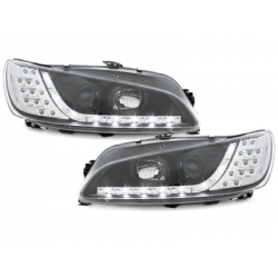 Phares DAYLINE Peugeot 306 97-00  avec feux diurne LED  Noir