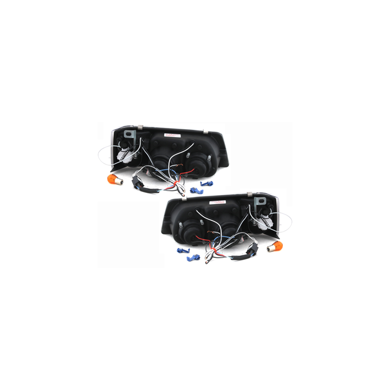 Phares Peugeot 205 83-96 avec 2 Anneaux lumineux Angel Eyes  Chrome