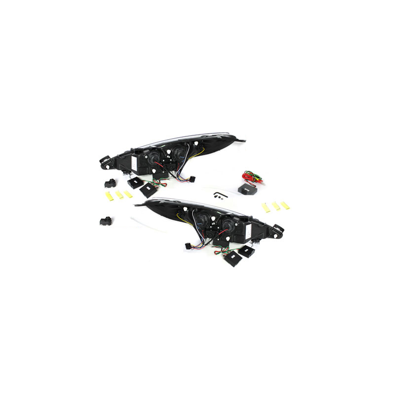 Phares D-LITE Peugeot 207 06-10 avec Feux Diurne  Noir