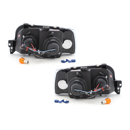 Phares Renault Clio I 90-96 avec 2 Anneaux lumineux Angel Eyes Noir Phares Renault Clio I 90-96 avec 2 Anneaux lumineux Angel Eyes Noir