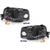 Phares Renault Clio I 90-96 avec 2 Anneaux lumineux Angel Eyes Noir Phares Renault Clio I 90-96 avec 2 Anneaux lumineux Angel Eyes Noir