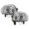 Phares Renault Clio II 98-01 avec 2 Anneaux lumineux Angel Eyes Chrome Phares Renault Clio II 98-01 avec 2 Anneaux lumineux Angel Eyes Chrome
