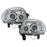 Phares Renault Clio II 98-01 avec 2 Anneaux lumineux Angel Eyes Chrome Phares Renault Clio II 98-01 avec 2 Anneaux lumineux Angel Eyes Chrome
