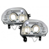 Phares Renault Clio II 98-01 avec 2 Anneaux lumineux Angel Eyes Chrome Phares Renault Clio II 98-01 avec 2 Anneaux lumineux Angel Eyes Chrome