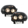 Phares Renault Clio II 98-01 avec 2 Anneaux lumineux Angel Eyes Noir Phares Renault Clio II 98-01 avec 2 Anneaux lumineux Angel Eyes Noir