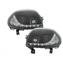 Phares DAYLINE Renault Clio II 98-01 avec Feux Diurne Led Noir
