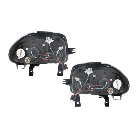 Phares DAYLINE Renault Clio II 98-01 avec Feux Diurne Led Noir Phares DAYLINE Renault Clio II 98-01 avec Feux Diurne Led Noir